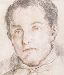 Portrait-head of a young man by Annibale Carracci
