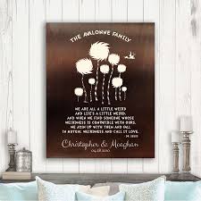 We are all a little weird and life's a little weird… i have been unable to find this in any of the books written by dr. 8 Year Anniversary Gift Dr Seuss Personalized Truffula Trees A Little Weird Quote Faux Bronze Brass Custom Print Paper Canvas Metal 1471 Lucky Tusk Art