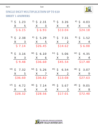 Base ten blocks can be used for decimal subtraction. Decimal Multiplication Worksheet 5th Grade