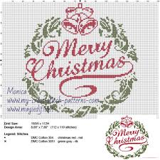 Merry Christmas Cross Stitch Pattern Free Cross Stitch