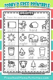 Introduce opposites words such as day, night, happy and sad using this printable flashcards to preschool kids. Preschool Opposite Worksheets