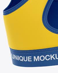 Download Women S Sports Bra Mockup Back View In Apparel Mockups On Yellow Images Object Mockups