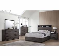 X 48 in h.) add a pleasant touch to your bedroom withadd a pleasant touch to your bedroom with this arched. Conwy Gray Wood King Bed W Bookcase Headboard By Furniture Of America