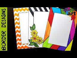 Floral Border Designs On Paper Border Designs Project Work Designs Borders For P Colorful Borders Design Border Design For Project Floral Border Design