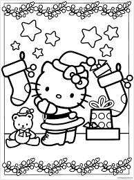Print out and color these free coloring sheets and send them to your friends! Hello Kitty Decoration Christmas Coloring Pages Cartoons Coloring Pages Coloring Pages For Kids And Adults