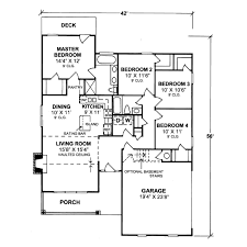 Country Style House Plan 4 Beds 2 Baths 1451 Sq Ft Plan 20 337 Country Style House Plans Country Floor Plans Floor Plans