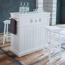 Mobile Bar Bianco In Legno L 120 Cm Newport Maisons Du Monde Bar In Legno Mobile Bar Arredamento