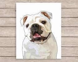 English Bulldog Art Print English Bulldog Art Bulldog Wall Etsy English Bulldog Art Bulldog Art Bulldog Drawing