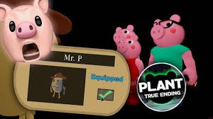 How To Get Piggy Chapter 12 True Ending Unlock Mr P Skin Roblox Youtube