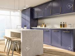 Purple kitchen furniture purple kitchen walls purple kitchen cabinets purple kitchen designs best kitchen designs modern kitchen design color design guide: Stylish Kitchen Corner With White Walls Wooden Floor Purple Stock Photo Picture And Royalty Free Image Image 107726180