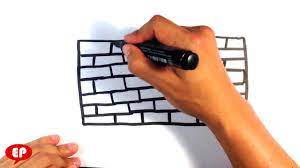 Plumbing at the water table How To Draw A Brick Wall Cartoon Easy Pictures To Draw Youtube