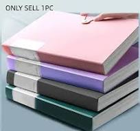 A4 Pocket Folder, 1 Count Buckle Design File Folder with 60 Insert Pockets, Portable Storage & Organization File Folder for Students & Office Workers, ...