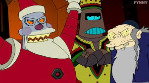 He admits that he is annoyed by the fact that he's been handing out these books for 647 years and still no one knows what kwanzaa is. Fynewnewyork Robot Santa Kwanzabot And Nw8e1