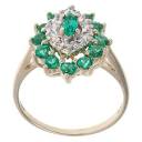 9ct Yellow Gold Emerald and 0.05ct Diamond Ring RAMS760327141014 ...
