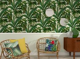 Dans l'air du temps, des papiers peints de salle de bains. La Tendance Du Jour Le Papier Peint Tropical Elle Decoration