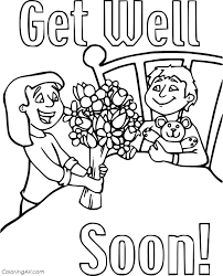 Hello kitty was created by sanrio and is a popular staple of the kawaii segment of japanese culture. Get Well Soon Coloring Pages Coloringall