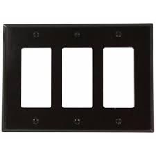 Leviton Brown 3 Gang Decorator Rocker Wall Plate 1 Pack 80611 The Home Depot Plates On Wall Wall Plate Cover Wall Switch Plates