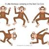 Five little monkeys quiet book page. 1