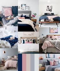 A light blue and creamy bedroom with touches of black for more drama. Grey Navy Blue And Gold Bedroom Novocom Top