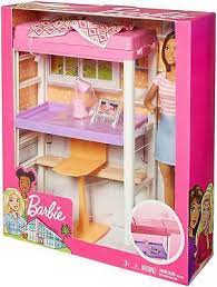 Diy doll bedroom with bunk bed. Barbie Bunk Bed Desk Bed Furniture Doll Playset New Mattel Dollhouse Nib Office Ebay