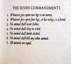 Download Seven Commandments Wallpapers To Your Cell Phone Advise Animal Funny 110257999 Animal Farm Quotes Animal Farm George Orwell Farm Animals