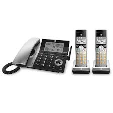 At T 2 Handset Corded Cordless Answering System With Dual Caller Id Call Waiting Cl84207 Staples Ca