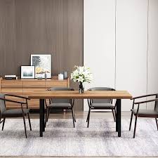 * wood dining table made with reclaimed wood top and iron pipe legs. Buy Metal Table Legs Desk Legs Heavy Duty Square Tube Iron Desk Legs Diy Furniture Legs For Dining Table Coffee Table Computer Desk Workbench Meeting Room Table 28 H X 17 7 W Set Of