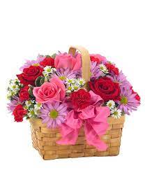 Basket Of Love At From You Flowers Basket Flower Arrangements Flower Delivery Flowers Bouquet