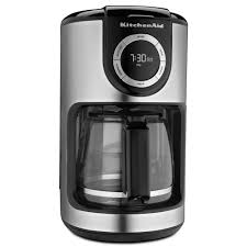 Kitchenaid 12 Cup Programmable Onyx Black Drip Coffee Maker Kcm1202ob The Home Depot Kitchen Aid Kitchen Aid Coffee Maker Coffee Maker