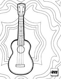 Many experts talk about how adult color books can help relieve daily stress. Free Printable Ukulele Coloring Page Musical Mama
