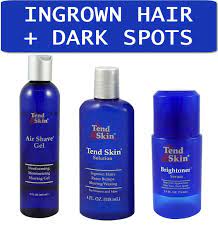 Best products for razor bumps, irritation, shaving rash, hyperpigmentation, itch how to stop ingrown hairs & razor bumps from waxing & sh. Amazon Com Tend Skin Razor Burn Shaving Kit Shave Gel Post Shave Brightoner Serum Blue Beauty