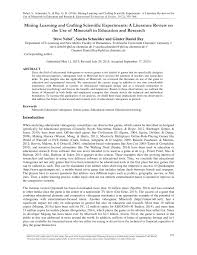 Minecraft made a massive impact on the world of gaming. Pdf Mining Learning And Crafting Scientific Experiments A Literature Review On The Use Of Minecraft In Education And Research