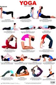 100yellow Paper Yoga Poses Chart Educational Poster Yoga
