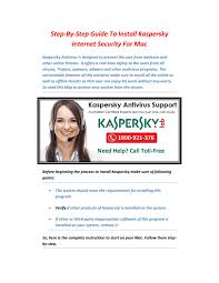 Step By Step Guide To Install Kaspersky Internet Security For Mac By Lilywatsonau Issuu