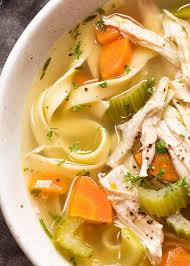 Close Ups Of Clear Chicken Soup Broth For Homemade Chicken Noodle Soup Chicken Noodle Soup Recipe Homemade Homemade Chicken Soup Soup Recipes Chicken Noodle