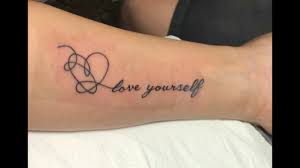 Get images of tattoos on body. Love Yourself 1st Bts Inspired Tattoo Youtube