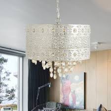 4 Bulb Dining Room Chandelier Lighting Contemporary Nickle Pendant Light Fixture With Drum Beveled Crystal Shade Beautifulhalo Com