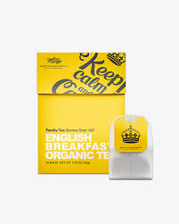 Tea Box With Tea Bag Mockup In Box Mockups On Yellow Images Object Mockups