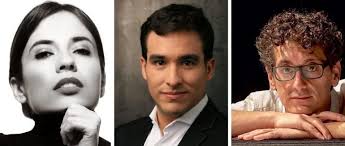 Carmen Mateo y César Arrieta, con Óscar Lobete en el penúltimo concierto de  la temporada de Juventudes Musicales de Valladolid