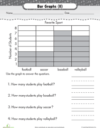 Beginning Bar Graphs Favorite Sports Worksheet Education Com Bar Graphs Graphing Worksheets For Kids