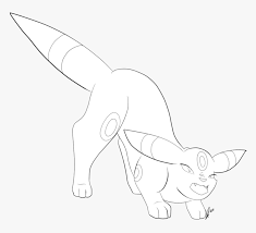 Pokemon Umbreon Coloring Pages Baby Umbreon Line Art Hd Png Download Kindpng