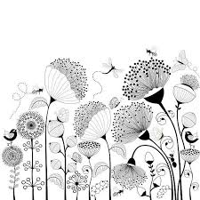 Noir Et Blanc De Fleurs Illustration Vectorielle Blanc De Fleurs Illustration Noir Vectorielle Dessin De Fleur Dessin Floral Fleur Noir Et Blanc