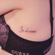 Side Tattoo Saying Je M Aime By Seoeon Tattoo Quotes Tattoos Side Tattoos