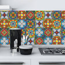 За окном красок достаточно, а добавить их в дом поможем мы! Best Offer 479b5 Mexican Style Colorful Strip Tiles Wall Stickers Bathroom Kitchen Tables Home Decor Wallpaper Peel Stick Vinyl Art Wall Decals Cicig Co