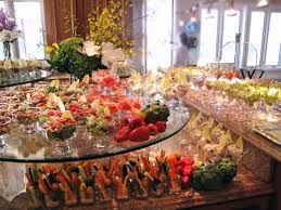 10 summer catering trends & creative menu ideas to stay below budget. Jewish Wedding Info At Home Lechaim Vort Wedding Food Display Buffet Food Display Buffet Set Up