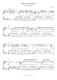 You also book a practical driving test. Drivers License Olivia Rodrigo With Lyrics And Chords Sheet Music For Piano Solo Musescore Com