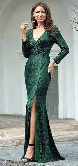 Depending on your body type, venue of your wedding, activities of the day and, most importantly, your preference, you can choose the gown of your dreams. Dark Green Maxi Long Sequin Dress Cocktail Party Prom Wedding Guest Bridesmaid Dress Ball Rss0824 Long Sequin Dress Sparkly Dress Long Sleeve Evening Dresses