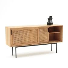 Buffet Enfilade Chene Et Cannage Waska Buffet Enfilade Meuble Maison Mobilier De Salon