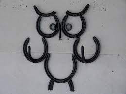 Photogroff Owl Hat Coat Rack Old Horseshoe Art Horseshoe Art Welding Art Horseshoe Decor