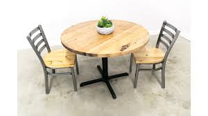 In many round dining tables, you can find a removable counter or a foldable one, which allows you to turn the table into half its size or store it elsewhere when not in use. Reclaimed Wood Round Pedestal Table Barn Xo